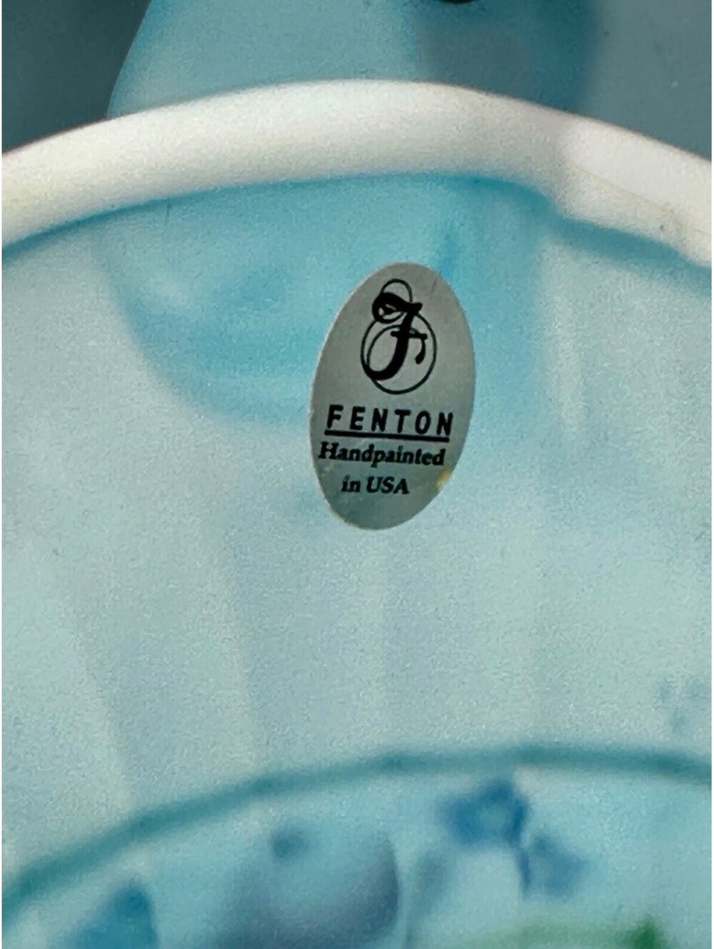 Fenton 2002 Charleston Collection Blue Topaz Satin Basket - Signed Bill Fenton - Picture 5 of 6